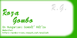 roza gombo business card